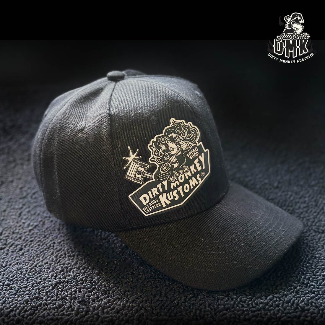 Dirty Monkey Kustoms - Piston GearHead Hat (Black)