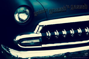 "'54 Chevy Blue Boy" Hot Rod photo art poster print - Dirty Monkey Kustoms Canadian GearHead Shirts & Apparel - Canada