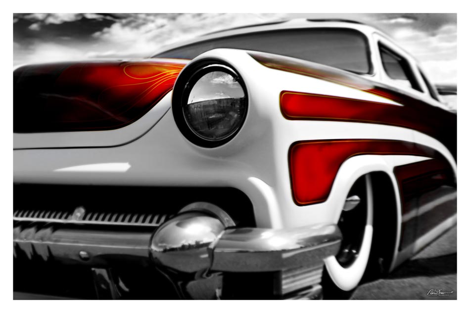 "Burn'n Scallops" original Hot Rod photo art poster print - Dirty Monkey Kustoms CDN GearHead Apparel - Canada