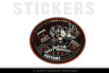 "Genuine B*S Speed Parts" - Tool Box Sticker - Dirty Monkey Kustoms CDN GearHead Apparel - Canada