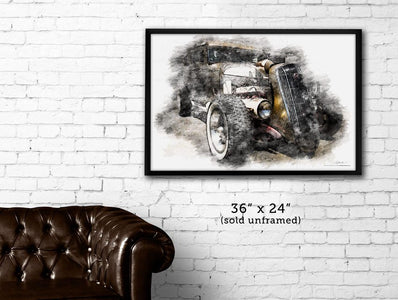 "Golden Boy" Hot Rod Deuce photo poster print - Dirty Monkey Kustoms CDN GearHead Apparel - Canada