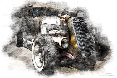 "Golden Boy" Hot Rod Deuce photo poster print - Dirty Monkey Kustoms CDN GearHead Apparel - Canada