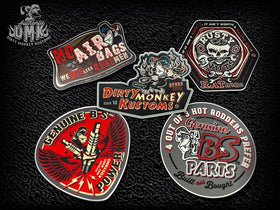 HOT ROD - Tool Box Sticker 5 PACK v1 - Dirty Monkey Kustoms CDN GearHead Apparel - Canada