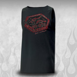 "Red Dog Camshafts" Retro Kustom Hot Rodders Tank Top - Dirty Monkey Kustoms CDN GearHead Apparel - Canada