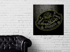 Rockabilly GGG Hot Rod garage sign - Dirty Monkey Kustoms CDN GearHead Apparel - Canada