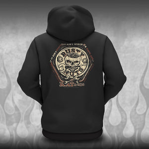 Rusty Nuts Rat Rod Hoodie - Dirty Monkey Kustoms CDN GearHead Apparel - Canada