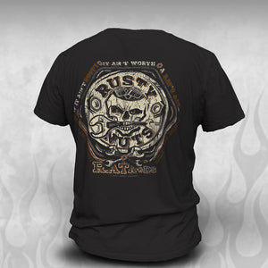 "Rusty Nuts" Rat Rod tshirt - Dirty Monkey Kustoms CDN GearHead Apparel - Canada