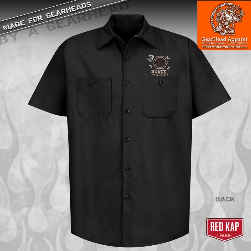 Rusty Nuts Rat Rodder work shirt - Dirty Monkey Kustoms CDN GearHead Apparel - Canada